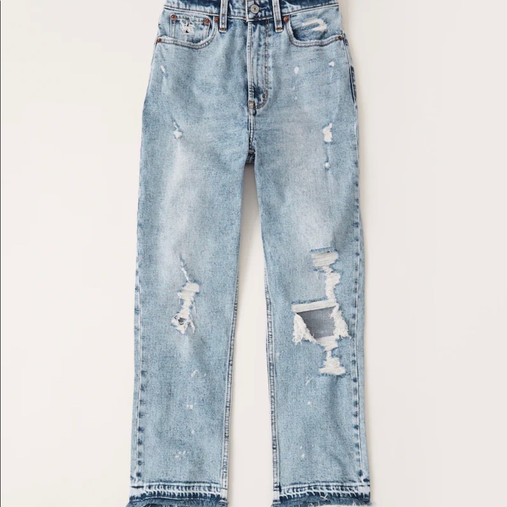 Ultra high rise ankle straight curve love jeans
